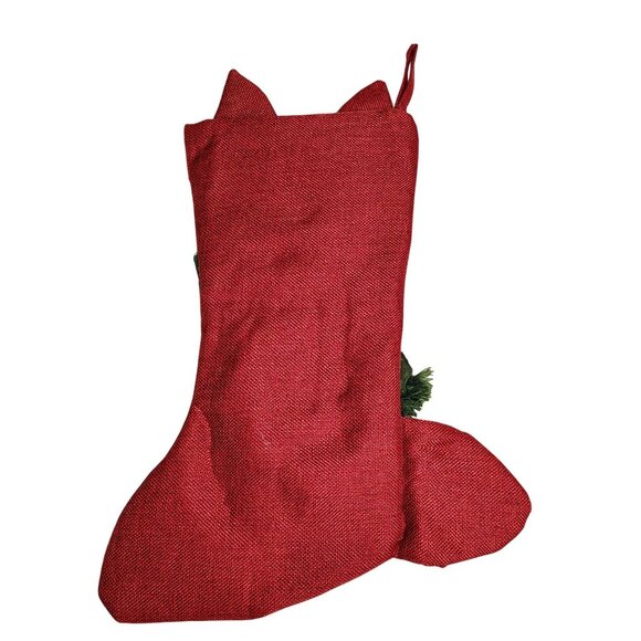 Holiday Time 19 Inch Whimsical Fox Christmas Stocking Holiday Decor - Picture 4 of 4